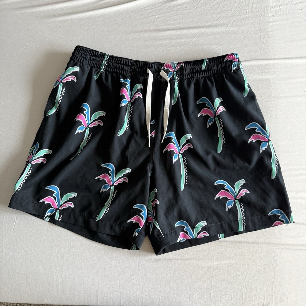 Chubbies Swim Trunks Mens XL 5.5 Inseam Lined Neon Palm Tree Beach Resort Cruise
